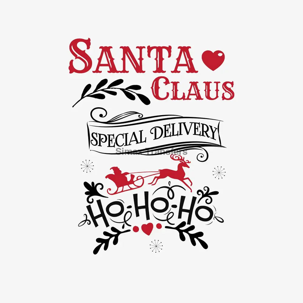 Santa Claus Special Delivery Ho Ho Ho DTF Transfer