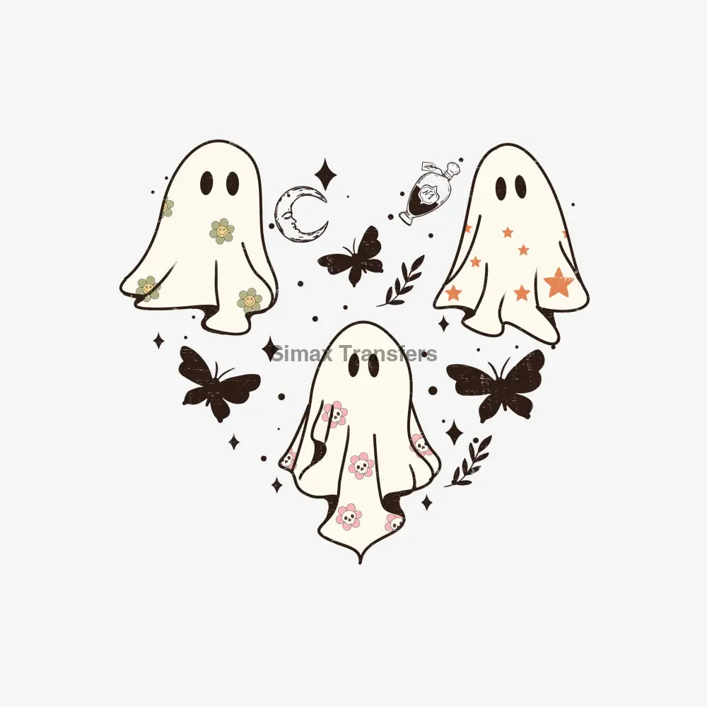 Ghostly Heart - Halloween DTF Transfer