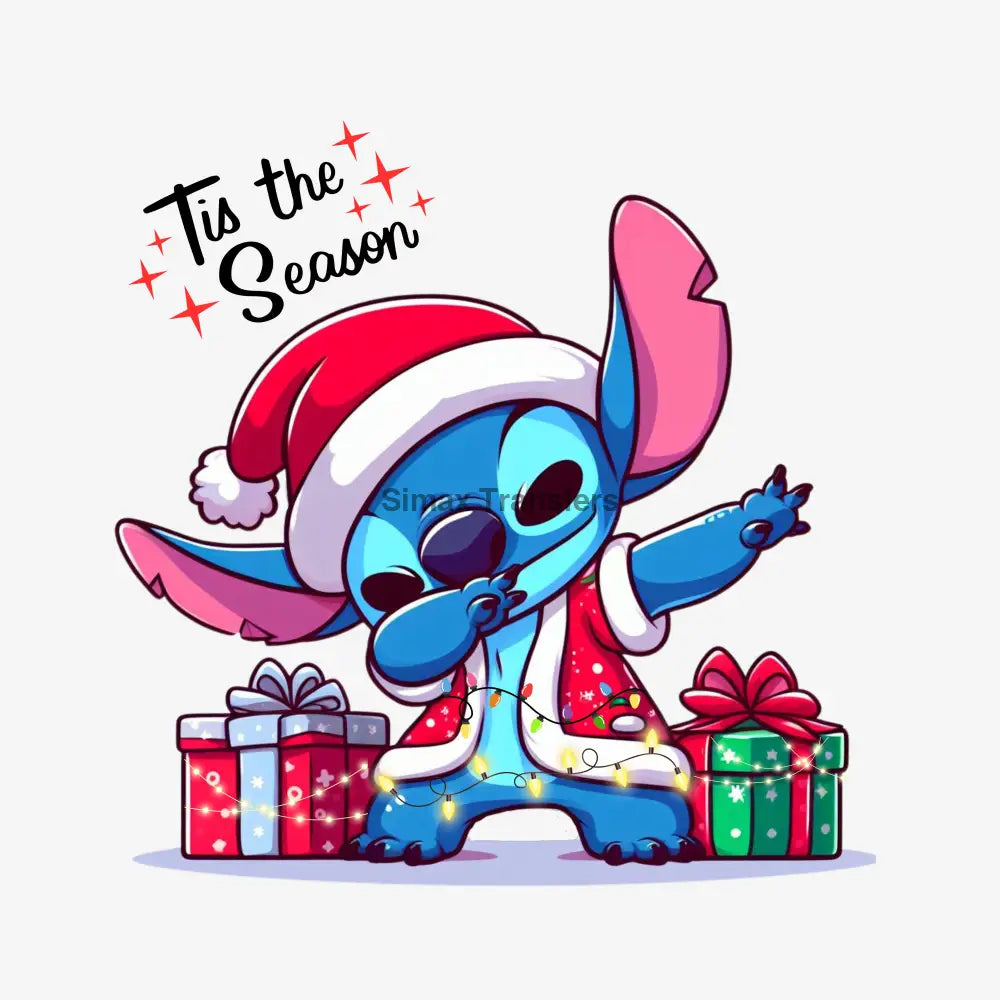 Stitch Dabbing Tis the Season Christmas DTF Transfer